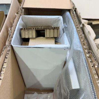 NEW MIA CUCINA MCF90SS GLASS CHIMNEY RANGEHOOD, SOLD AS IS NO WARRANTY
