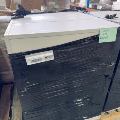 PALLET OF SECONDHAND LAMINATE BOOKCASES, SOLD AS IS