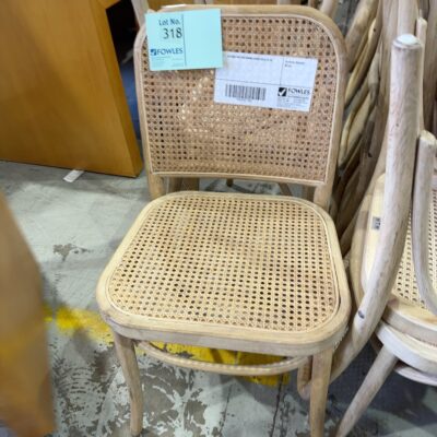 EX HIRE RATTAN DINING CHAIR SOLD AS IS