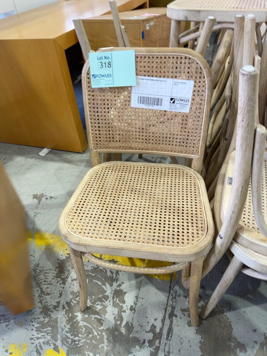 EX HIRE RATTAN DINING CHAIR SOLD AS IS
