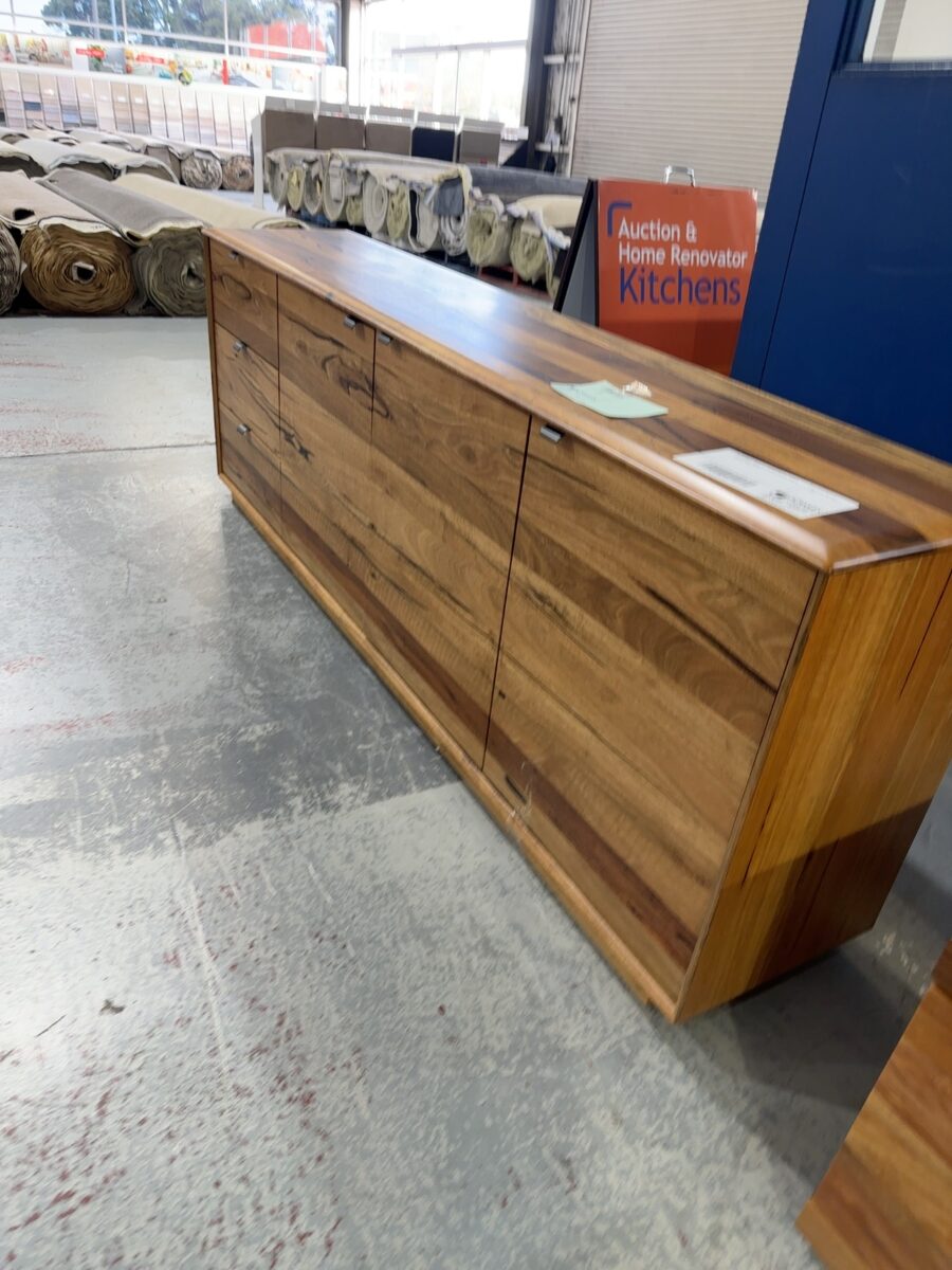 EX DISPLAY JINDALEE 2200MM MARRI TIMBER BUFFET, SOLD AS IS