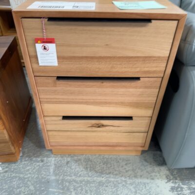 EX DISPLAY SOUTH WHARF TASMANIAN OAK UNDER DESK STORAGE,SOLD AS IS