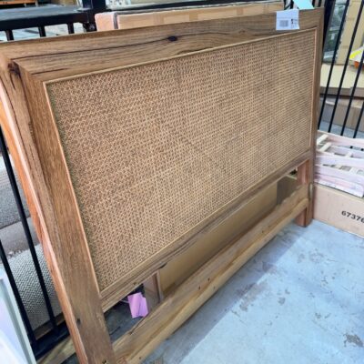NEW ALPINE OAK MANHATTAN RATTAN QUEEN BEDHEAD ONLY SOLD AS IS