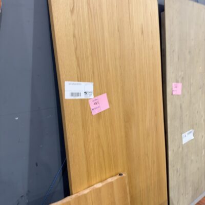 EX DISPLAY BOND FLUTED AMERICAN OAK TIMBER 2100MM DINING TABLE, SOLD AS IS