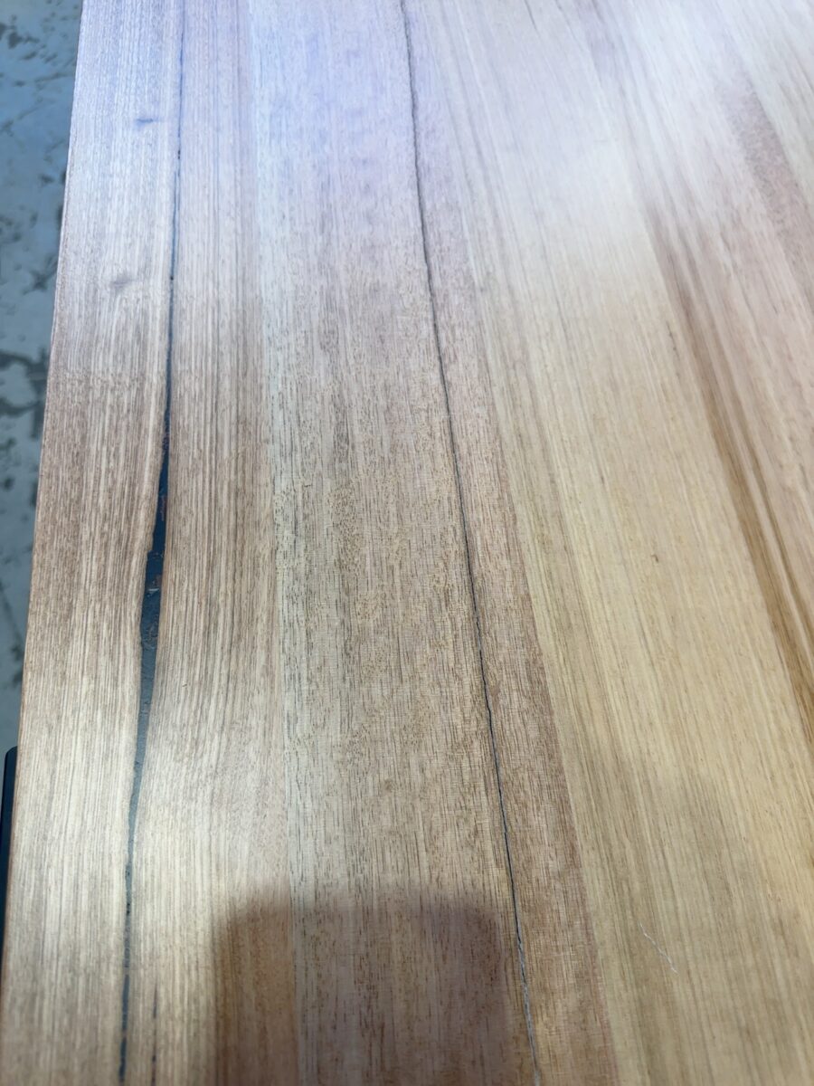 EX DISPLAY SOUTH WHARF 2200MM TASMANIAN OAK BUFFETT, SLIGHT SPLIT IN TIMBER ON TOP, SOLD AS IS