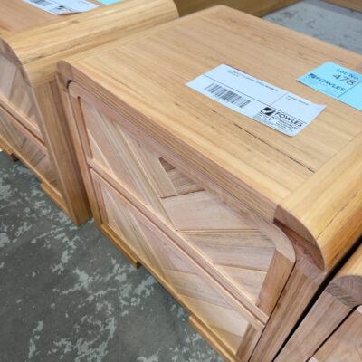 EX DISPLAY EVA BEDSIDE, CURVED MESSMATE, SOLD AS IS