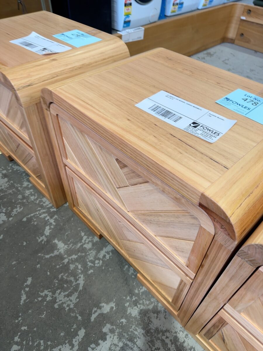 EX DISPLAY EVA BEDSIDE, CURVED MESSMATE, SOLD AS IS