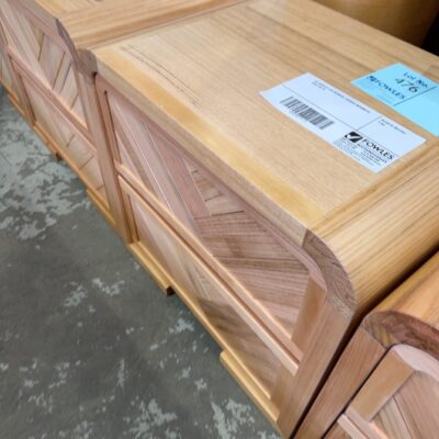 EX DISPLAY EVA BEDSIDE, CURVED MESSMATE, SOLD AS IS