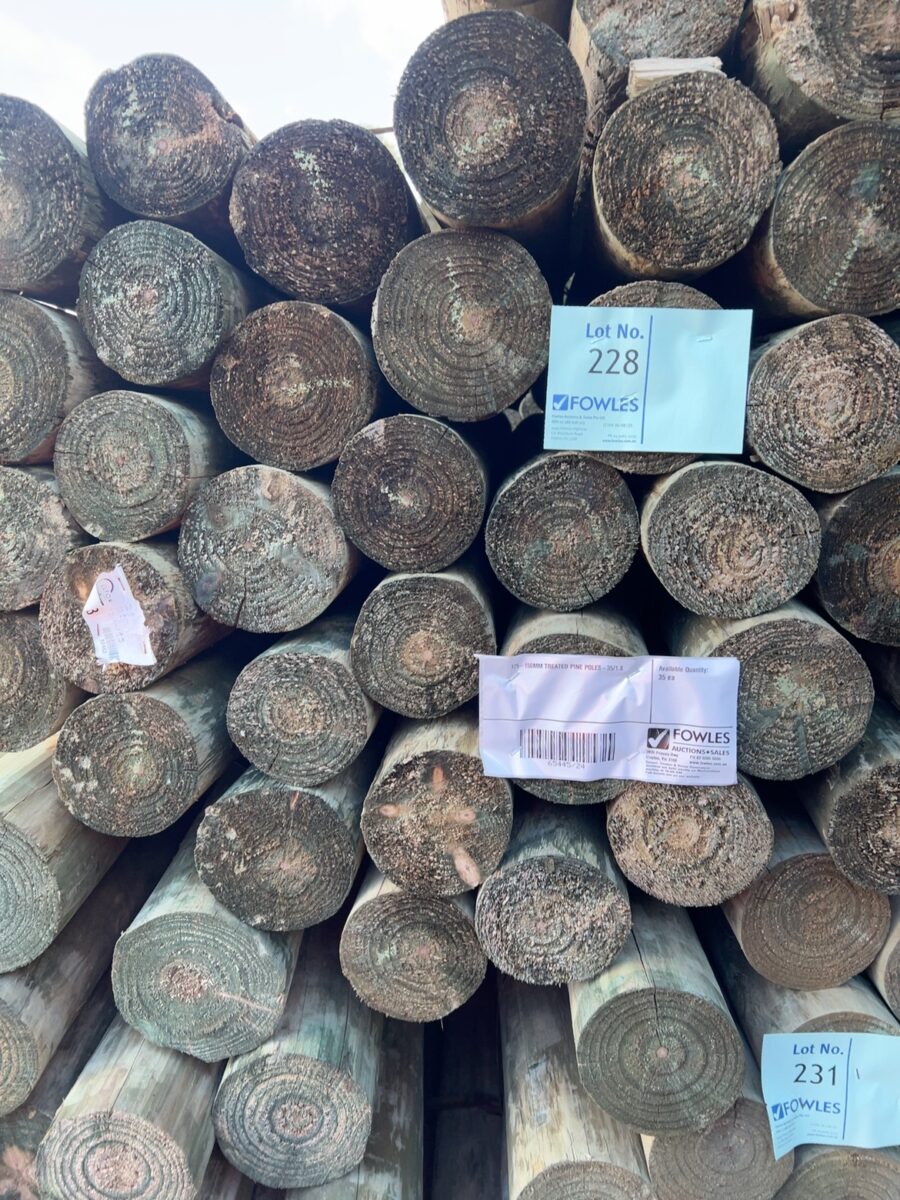 125-150MM TREATED PINE POLES-35/1.8