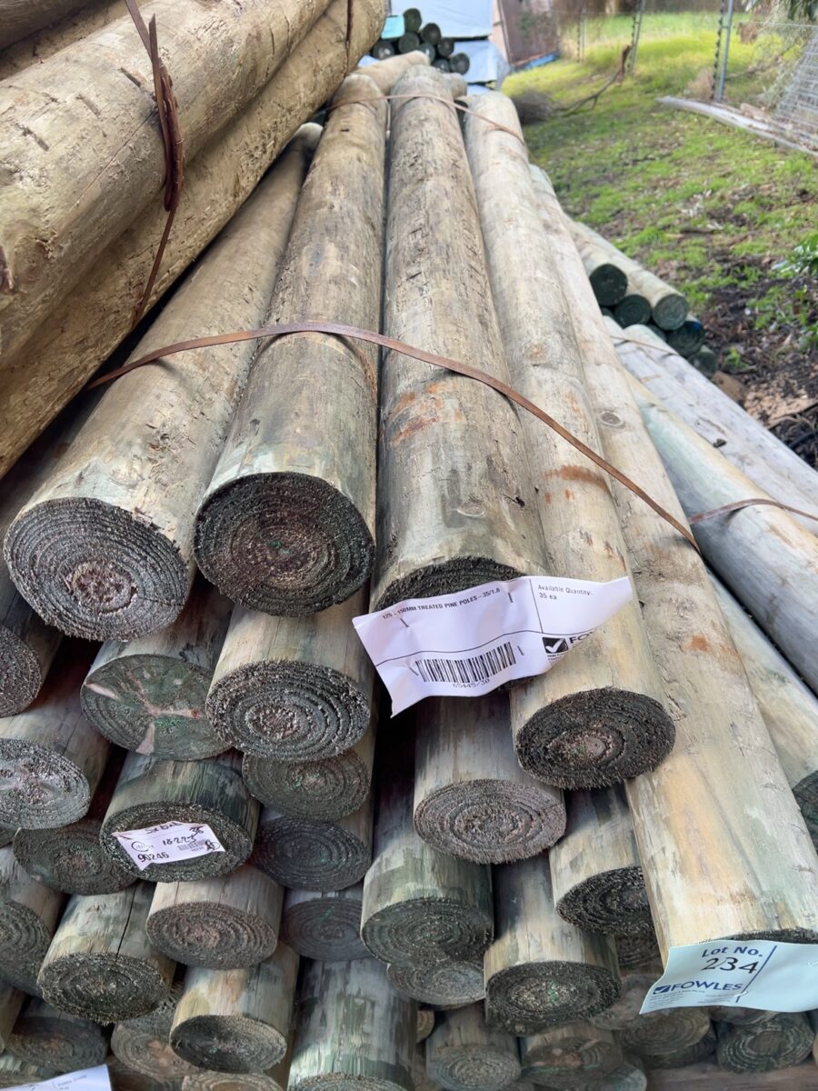 125-150MM TREATED PINE POLES-35/1.8