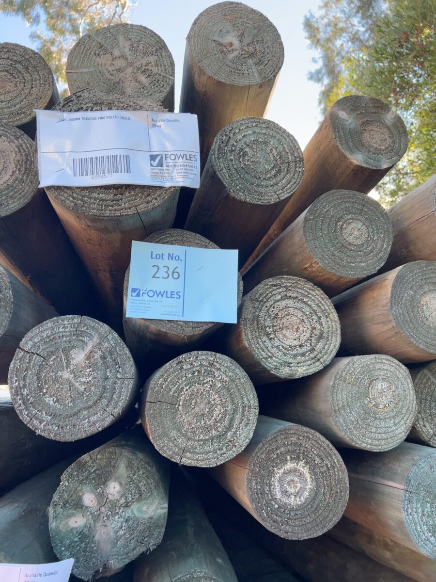 150-200MM TREATED PINE POLES-20/3.0