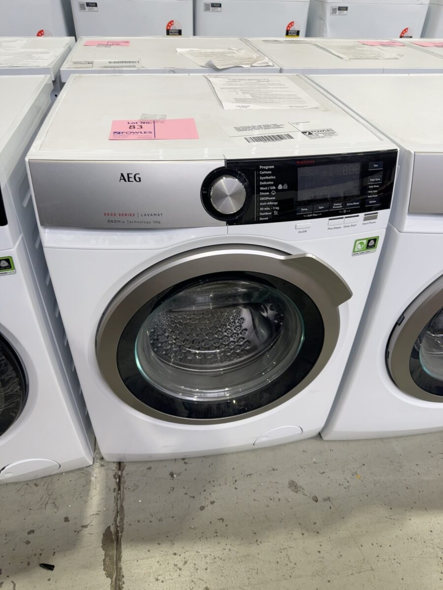 AEG LF8C1612A 10KG 8000 SERIES FRONT LOAD WASHING MACHINE, OKOMIX, PROSENSE, PROSTEAM & WOOLMARK CERTIFICATION, 1600RPM SPIN, WITH 24 MONTH WARRANTY