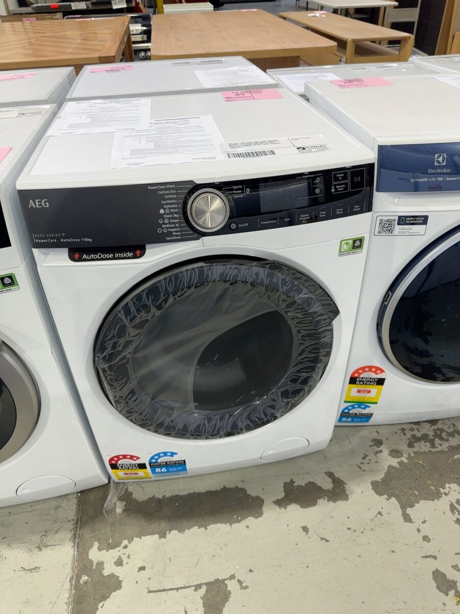AEG LO9516O8Q 10KG FRONT LOAD WASHING MACHINE, AUTO DOSE 9000 SERIES, INVERTER MOTOR, PRO STEAM FUNCTION, HYGIENE FUNCTION, CONNECT TO APP, WITH 12 MONTH WARRANTY