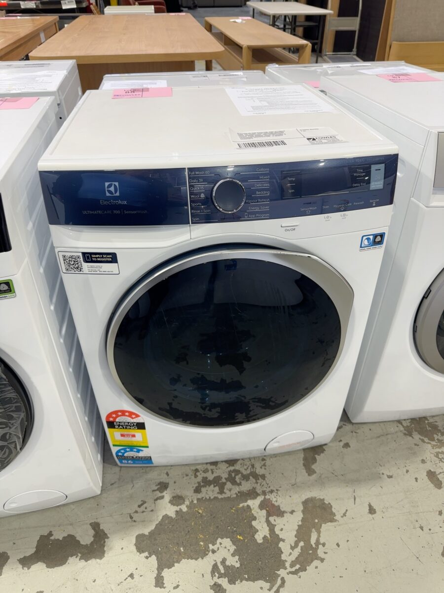 ELECTROLUX EWF1042R7WB 10KG ULTIMATE CARE 700 FRONT LOAD WASHING MACHINE WITH SENSOR WASH, WIFI CONNECTIVITY, LATEST TWIN SENSOR WASH, ULTRAMIX & WOOLMARK CERTIFICATION, 12 MONTH WARRANTY