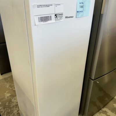 NEW HISENSE 243LITRE SINGLE DOOR FRIDGE, HRAF242, SOLD AS IS NO WARRANTY