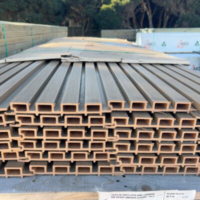 200X28 CX CASTELLATED DARK TASMANIAN OAK COLOUR COMPOSITE CLADDING-24/3.6