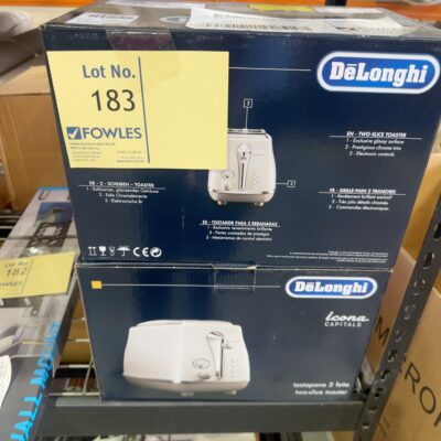 NEW DELONGHI WHITE 2 SLICE TOASTER CTOC2003W RRP9, 12 MONTH WARRANTY