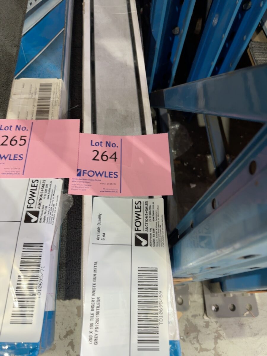 1200 X 100 TILE INSERT WASTE GUN METAL GREY FD1200100TILEGR