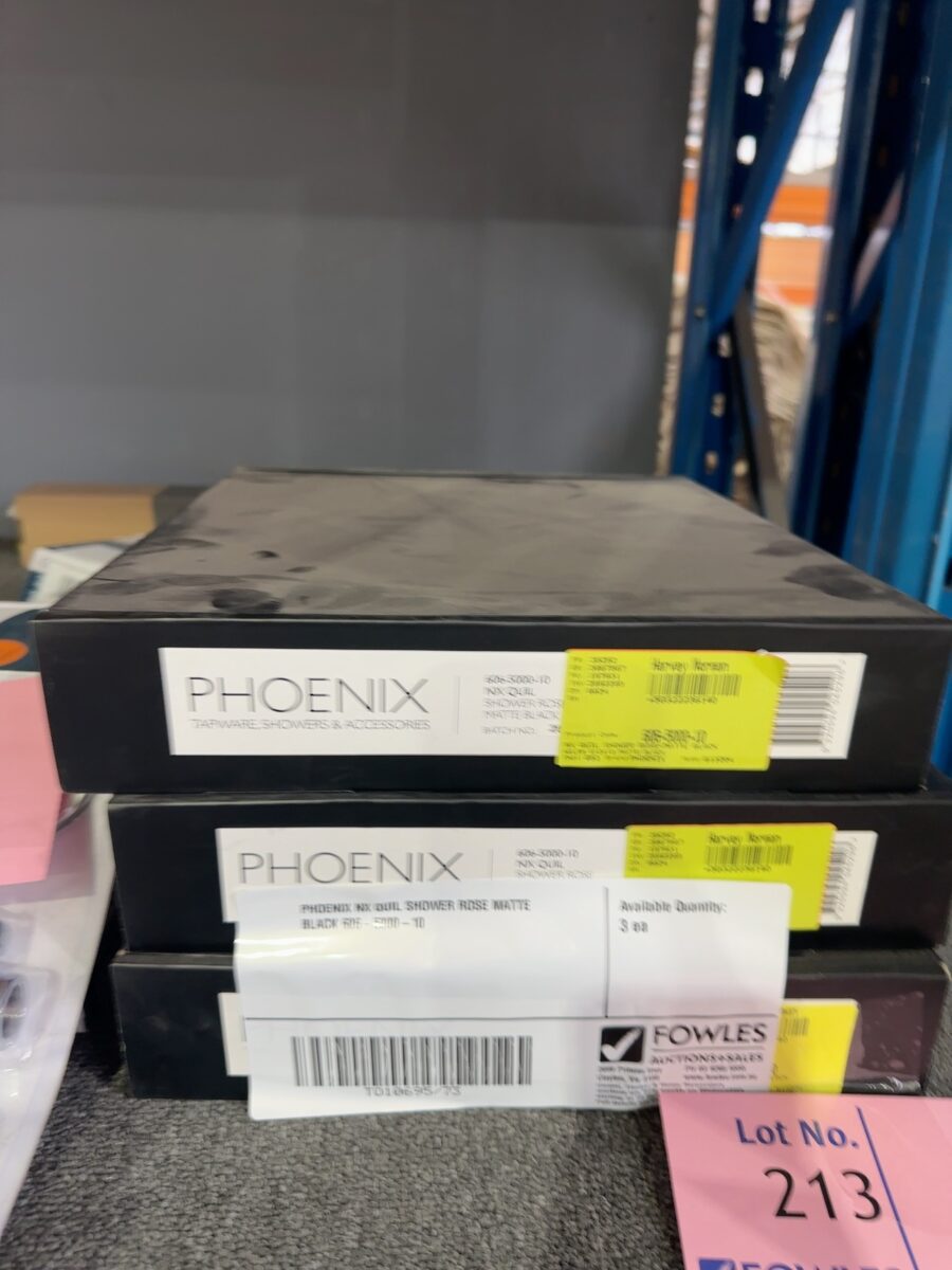 PHOENIX NX QUIL SHOWER ROSE MATTE BLACK 606-5000-10