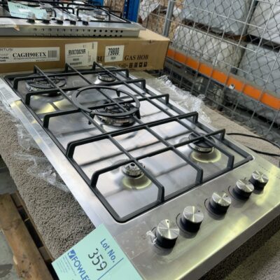 FISHER & PAYKEL 900MM GAS COOKTOP, NATURAL GAS, NO WARRANTY SOLD AS IS CG905CNGX2