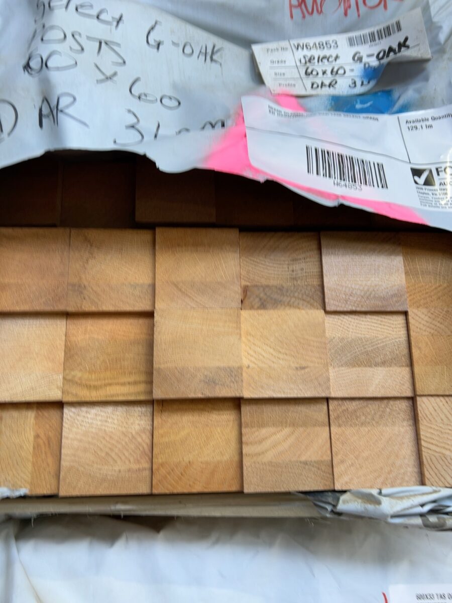 60X60 GLACIAL OAK DAR LAM SELECT GRADE KD HARDWOOD