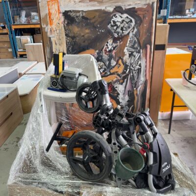 OLD STOCK - PALLET OF ASSORTED GOODS, INCLUDING PAINTING, SOLD AS IS NO WARRANTY