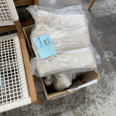 BOX OF CREAM SEAT CUSHIONS