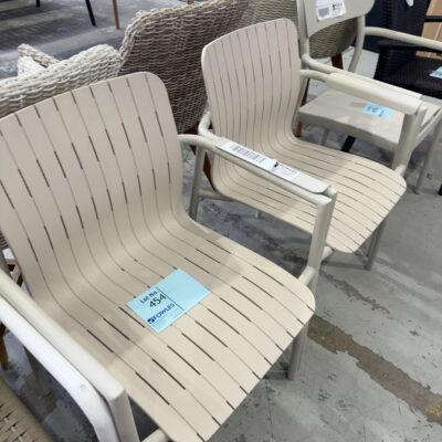 DESIGNER OUTDOOR CHAIR, SOLD AS IS