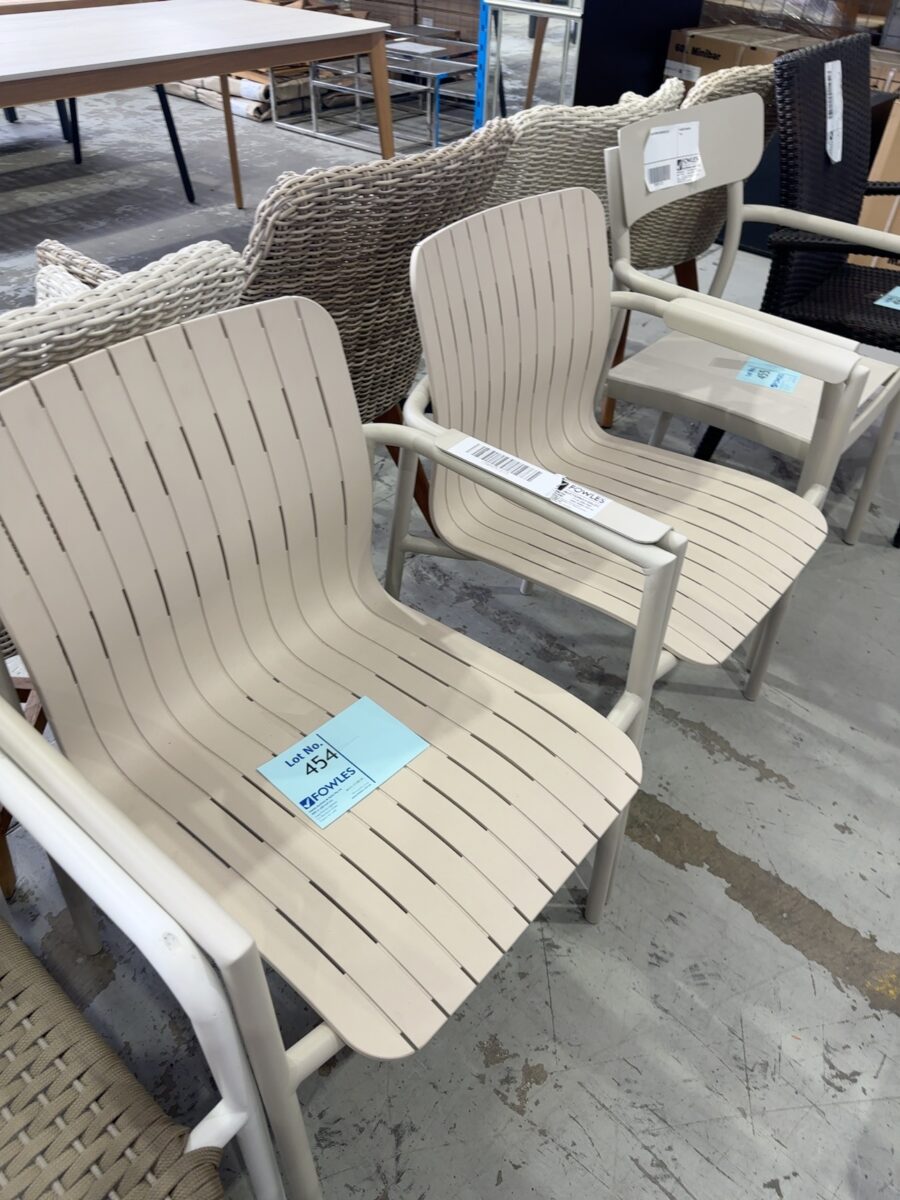 DESIGNER OUTDOOR CHAIR, SOLD AS IS