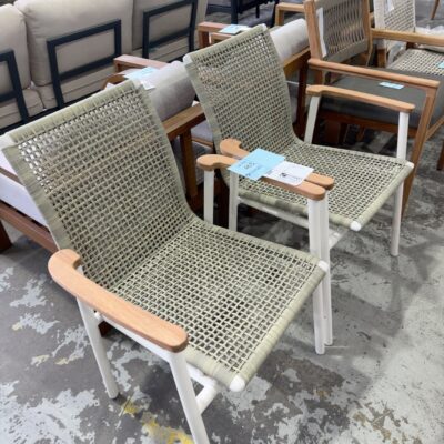 DESIGNER OUTDOOR CHAIR, SOLD AS IS