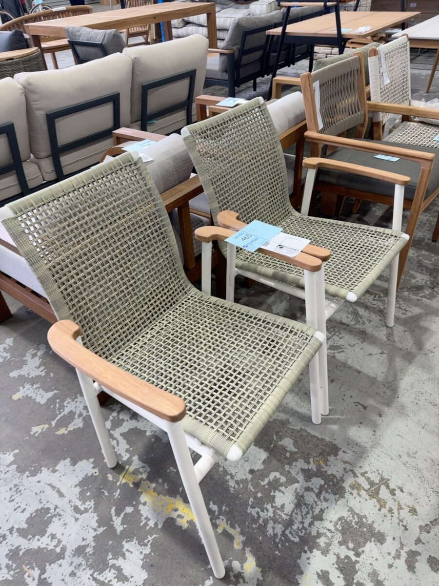 DESIGNER OUTDOOR CHAIR, SOLD AS IS