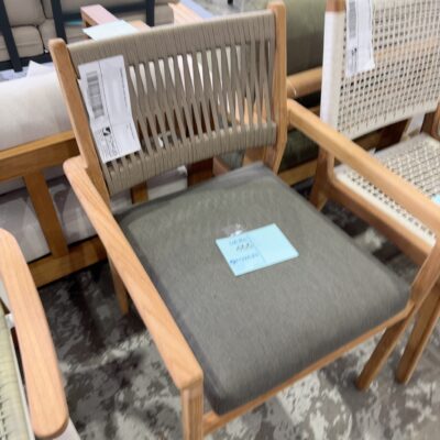 DESIGNER OUTDOOR CHAIR SOLD AS IS