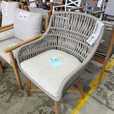 DESIGNER OUTDOOR CHAIR SOLD AS IS