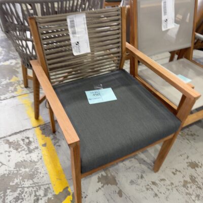 DESIGNER OUTDOOR CHAIR SOLD AS IS