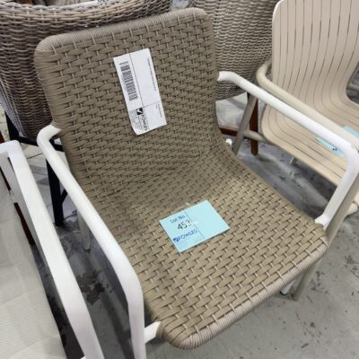 DESIGNER OUTDOOR CHAIR SOLD AS IS