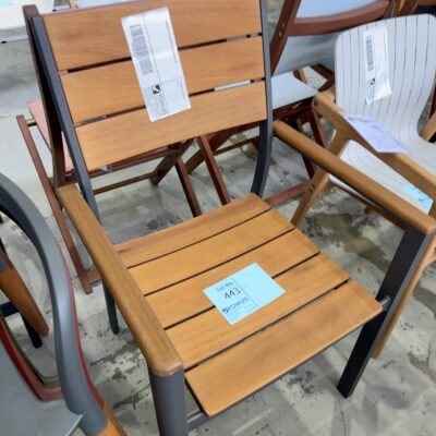 DESIGNER OUTDOOR CHAIR SOLD AS IS