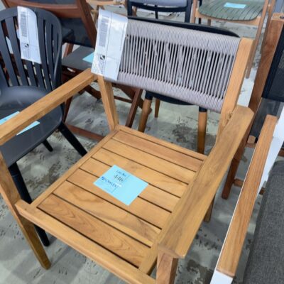 DESIGNER OUTDOOR CHAIR SOLD AS IS