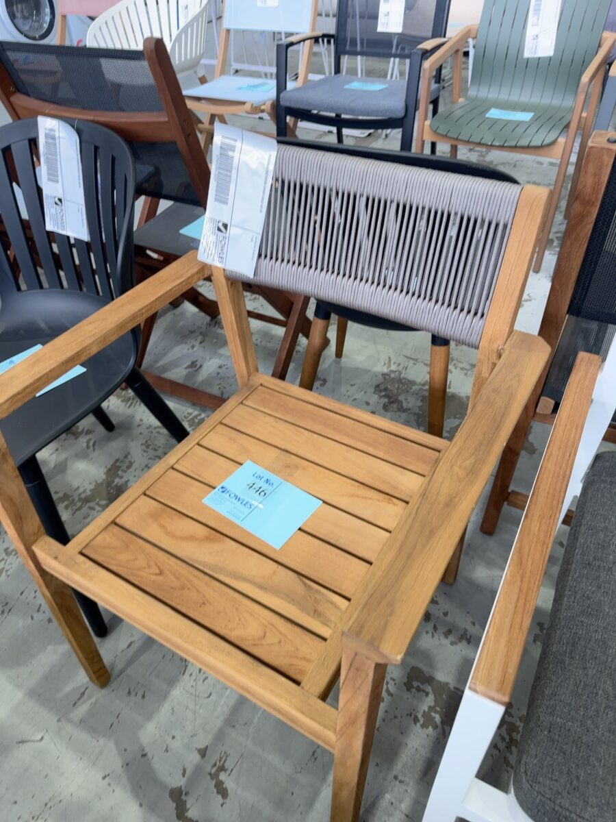 DESIGNER OUTDOOR CHAIR SOLD AS IS