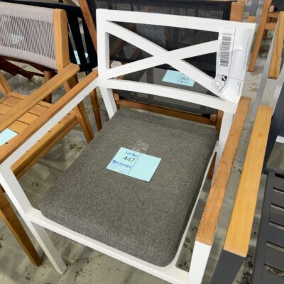 DESIGNER OUTDOOR CHAIR SOLD AS IS