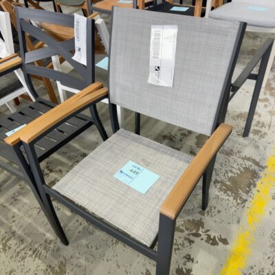 DESIGNER OUTDOOR CHAIR SOLD AS IS