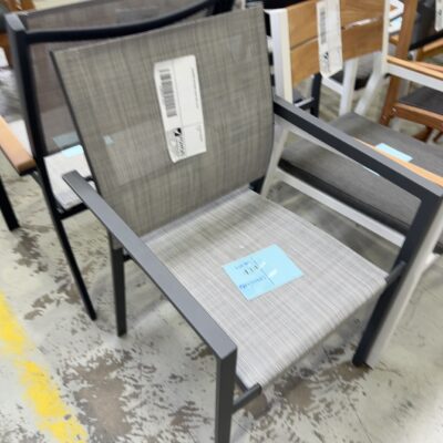 DESIGNER OUTDOOR CHAIR SOLD AS IS