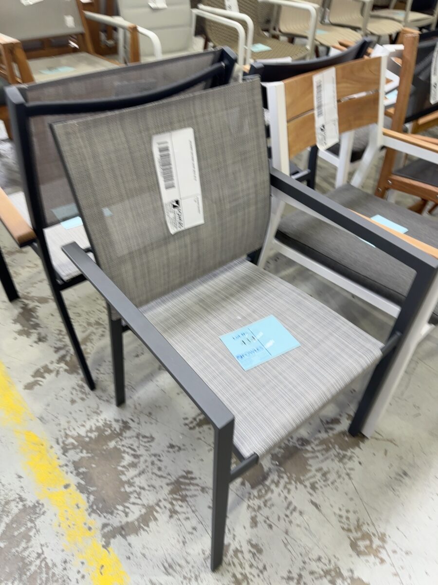 DESIGNER OUTDOOR CHAIR SOLD AS IS