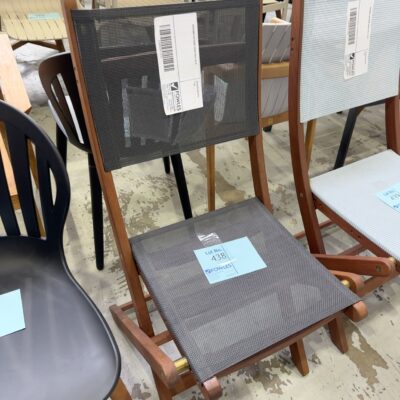 DESIGNER OUTDOOR CHAIR SOLD AS IS