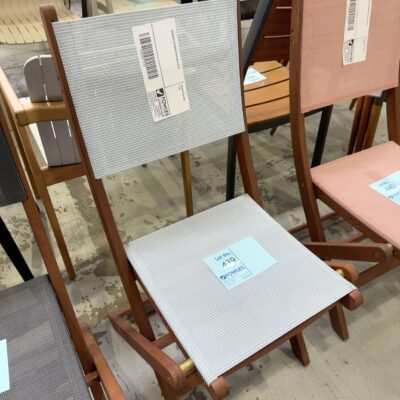 DESIGNER OUTDOOR CHAIR SOLD AS IS