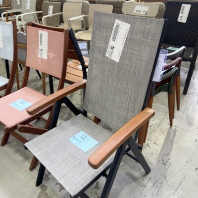 DESIGNER OUTDOOR CHAIR SOLD AS IS