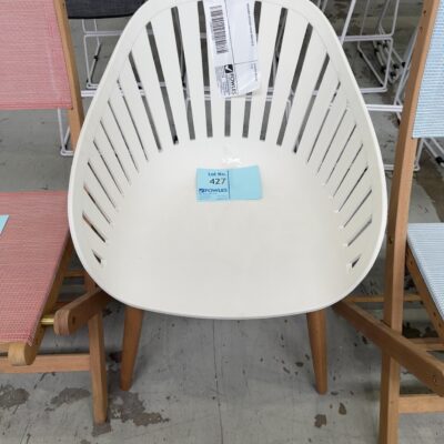 DESIGNER OUTDOOR CHAIR SOLD AS IS