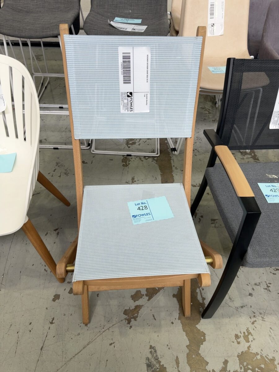 DESIGNER OUTDOOR CHAIR SOLD AS IS