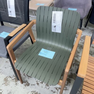 DESIGNER OUTDOOR CHAIR SOLD AS IS
