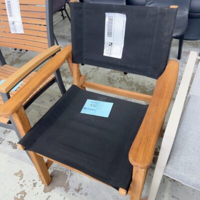 DESIGNER OUTDOOR CHAIR SOLD AS IS