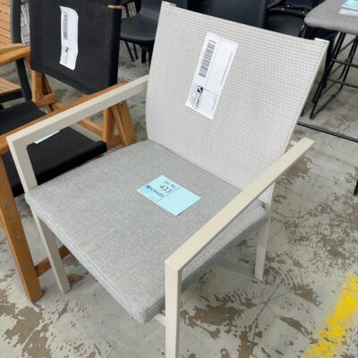 DESIGNER OUTDOOR CHAIR SOLD AS IS